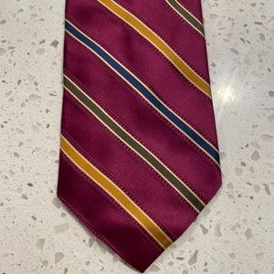 Jos. A Bank stripped magenta silk tie